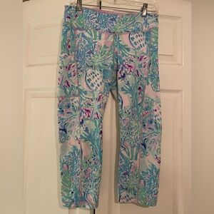 Lilly Pulitzer size L Luxletic Capri length leggings EUC
